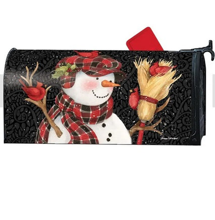 snowman with broom mailwrap        sd-03038