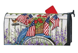 red, white & blue bike mailwrap        sd-03097