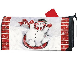 sledding snowman mailwrap      os-23178
