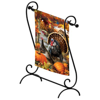 scroll garden flag stand           e20035