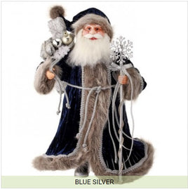 winter solstice standing fabric & resin santa  20"   rg3865567
