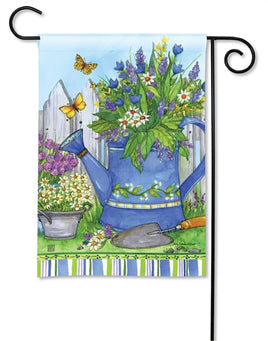 painted watering can garden flag           sd-31845