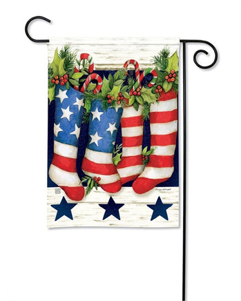 patriotic stockings garden flag   sd-31962