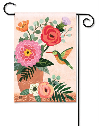 terra flora hummingbird garden flag           sd-32123