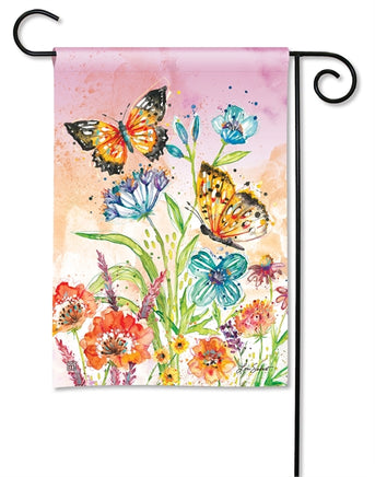 butterfly blossoms garden flag               sd-32141