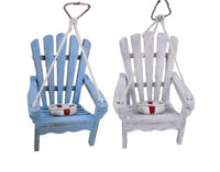 beach chair ornament- white     cb0671683w