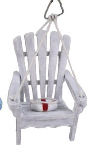 beach chair ornament- white     cb0671683w