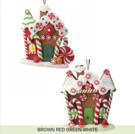resin gingerbread candy house holiday ornaments    rg0367932