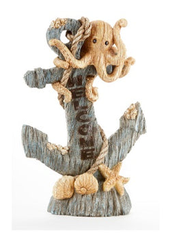 Anchor with Octopus Resin Figurine       DL084317-1