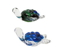 green/blue glass sea turtle 4"      cb0668530g