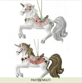 fancy unicorn holiday ornaments    rg0766830