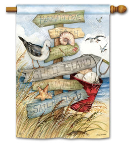 to the beach standard flag  28" x 40"                       sd-91457