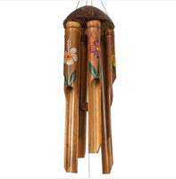 hibiscus flower bamboo chime    b-1314-10