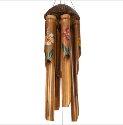 hibiscus flower bamboo chime    b-1314-10
