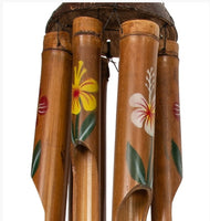 hibiscus flower bamboo chime    b-1314-10