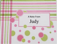 plaids & dots personalized notes               b-4