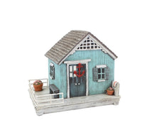 blue fishing shack fairy house     b21949-11