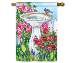 backyard birdbath standard flag          sd-91843