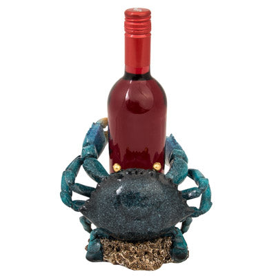 Blue Crab Wine Bottle Holder / Utensil Holder / Vase
