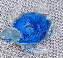 blue glass sea turtle 4"      cb0668530b