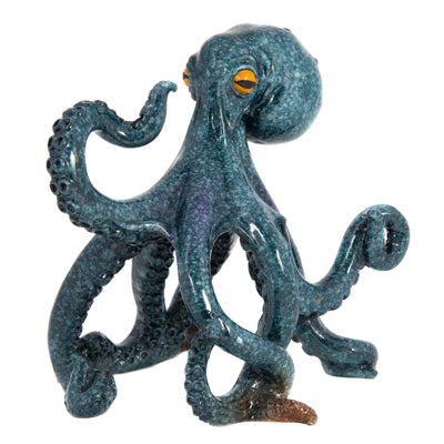 decorative blue octopus               ww-388-12