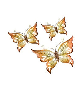 Capri Amber Butterflies Set of 3   RA141270