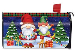 christmas gnomes mailbox cover       mc5-9238