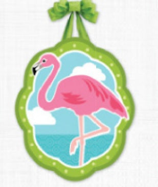 pink flamingo door decor                dd1712