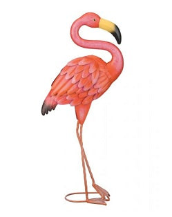 metal standing pink flamingo 23"     ra2511301