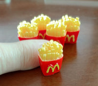 tiny resin mcd's french fries  set of 5              french fries