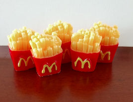 tiny resin mcd's french fries  set of 5              french fries