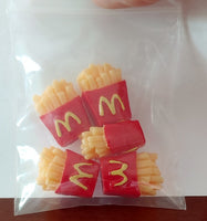tiny resin mcd's french fries  set of 5              french fries