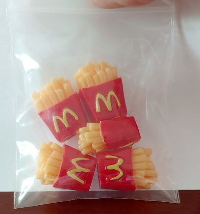 tiny resin mcd's french fries  set of 5              french fries