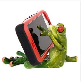 Frog Cell Phone Holder Figurine    WW-270