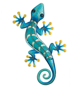 blue gecko metal wall decor 18"  ra1310893