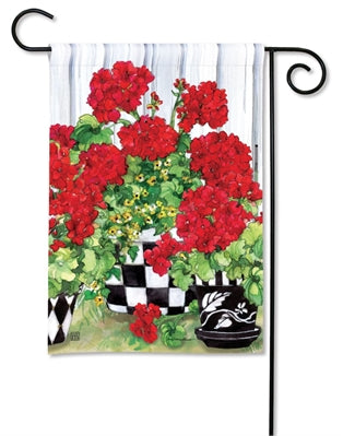 geranium flowers garden flag        sd-33090