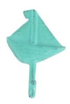 metal sailboat hooks                         h-59421-7 3) h-59421t-7  teal sailboat hook