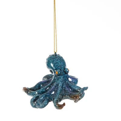 hanging blue octopus ornament   x-362-5