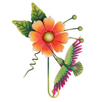 hummingbird flower wall decor - orange ra2080202