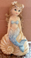 mermaid on shell    4.5"                   dl044298-1