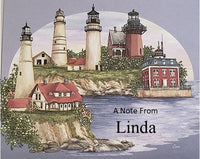 new england lighthoues personalized notes l-2