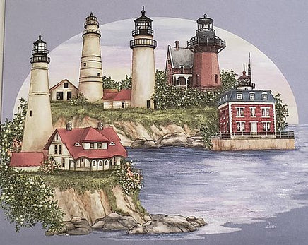 new england lighthoues personalized notes l-2