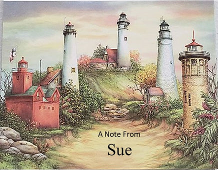 michigan lighthouses personalized notes  l-3