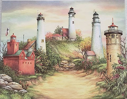 michigan lighthouses personalized notes  l-3