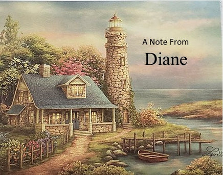 stone lighthouse personalized notes     l-6