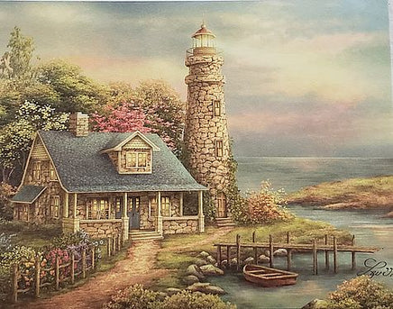 stone lighthouse personalized notes     l-6