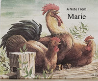 rooster & chickens personalized notes      lr-7
