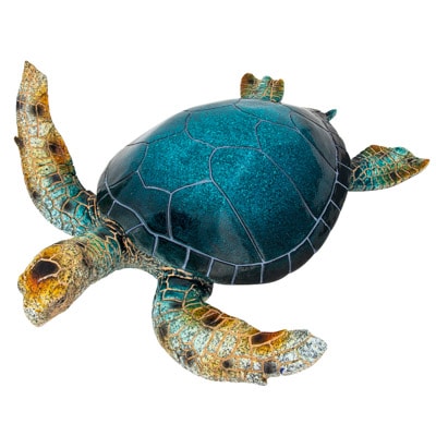 large blue polysone sea turtle 22"      ww-80557b