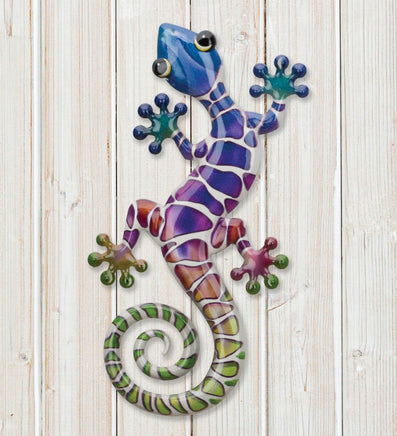 purple gecko metal wall decor 8"  ra0513019