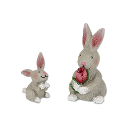 mini rabbit family figurines                sd-me145